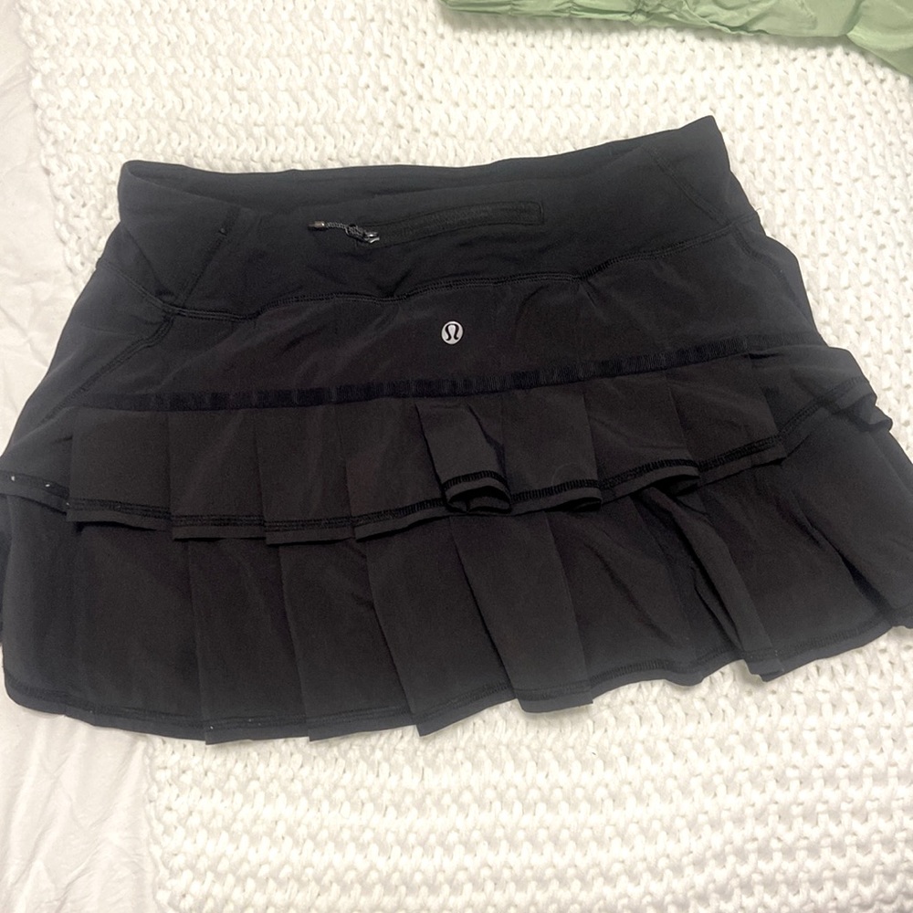 Black Mini skirt with Ruffles on back